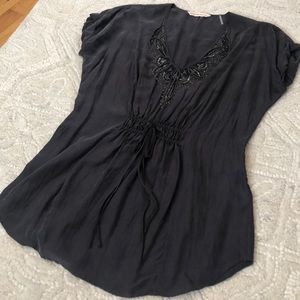 Rebecca Taylor silk beaded tunic top Size: 2